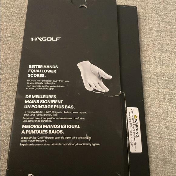 Under Armour Black and White ISO-Chill Golf Glove Right Hand Men’s MED/Large NEW - Picture 3 of 5